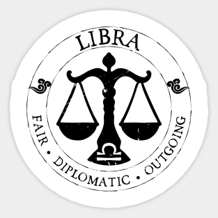 Libra Zodiac Birthday Star Sign Zodiac Gift Sticker